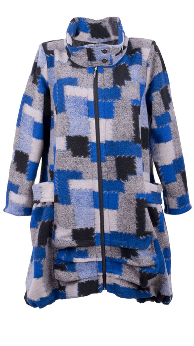 Kurzer warmer Herbst-Wintermantel aus Wolle für Damen