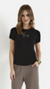 Czarny T-shirt damski koszulka damska krótki rękaw