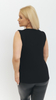 Elegant women's black sleeveless blouse