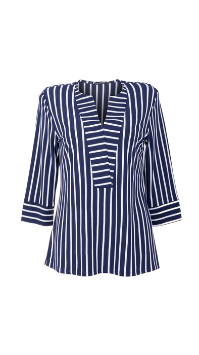 Dunkelblaue elegante Bluse für Damen