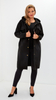 Black women's coat with hood for spring and autumn