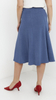 Women's light flared midi skirt a la jeans