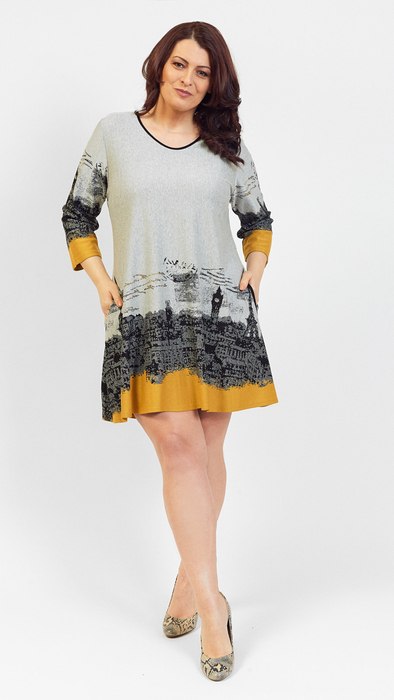 AUTUMNAL DRESS TUNIKA THICK PLUS SIZE