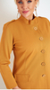 Honey mustard light women's spring-autumn fastened coat