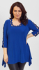 Cornflower decorative loose women's tunic blouse