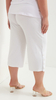 Weiße gerade Damenhose 3/4