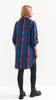 Women's cotton shirt, loose, oversize checkered tunic