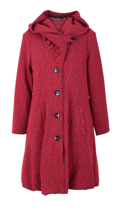 Women's winter autumn elegant coat with a hood