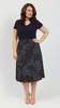 Women's black long skirt with white dots