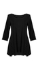 Black tunic adorned with an unique trimming plait