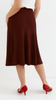 Women's brown flared midi skirt