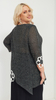 Dark gray women's elegant tunic decorated with flowers