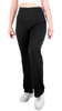 Women's black plus size knitted trousers