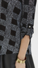 Elegant, loose, airy checkered women's blouse