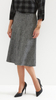 Long, warm, gray women's skirt with an elastic band