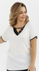 Women's white tunic loose fabric blouse