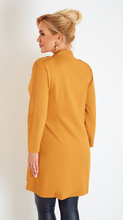 Honey mustard light women's spring-autumn fastened coat