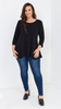 PLAIN BLACK TUNIC  - ALPI Moda