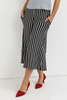 Women's flared trousers, wide, loose trousers with white and black stripes