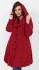 Women's winter autumn elegant coat with a hood