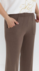 Beige Damenhose Weite Lockere Hose mit Taschen