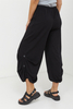 Black wide women's high-waist Aladdin pants