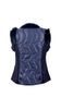 Navy blue padded vest made of natural rabbit fur