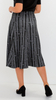 Women's grey - black long skirt with a pattern