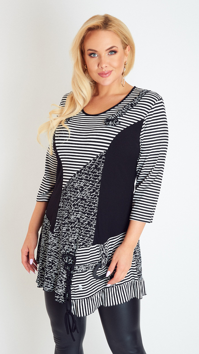 Elegant women's white tunic in large sizes