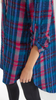 Women's cotton shirt, loose, oversize checkered tunic