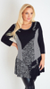 Elegant women's black tunic large size