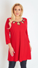 Elegant women's red tunic