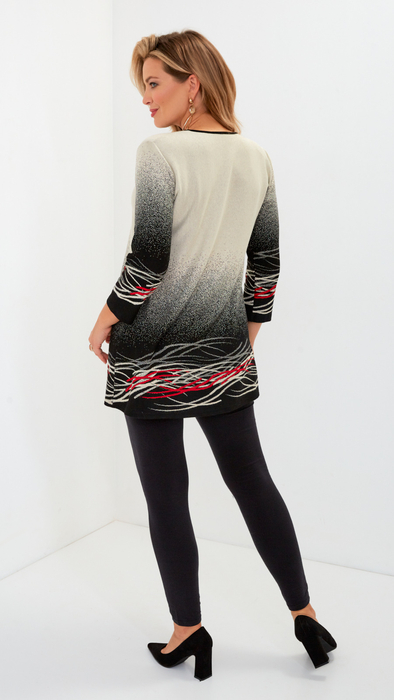 Beige women's autumn warm tunic