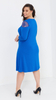 Cornflower blue, elegant women's evening dress with lace