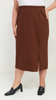 Brown Straight Long Skirt