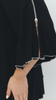 Women's black bell-sleeved short-sleeved jacket