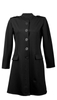 Black light women's coat fastened spring autumn