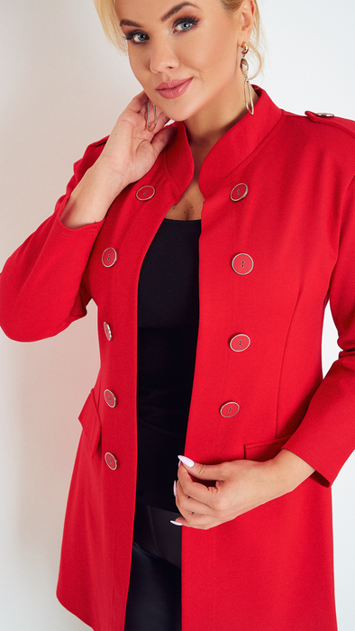 Elegant spring women's red coat