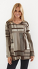 Warm women's autumn tunic, thicker knit in shades of brown