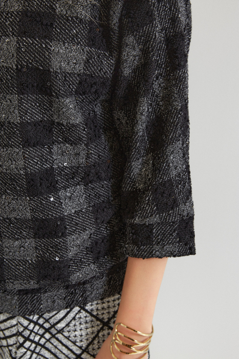 Damen karierte Bluse Damen Kimono Pullover