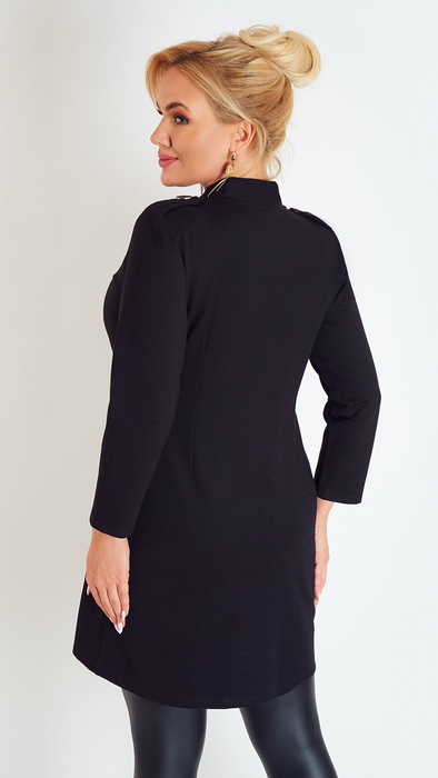 Black light women's coat fastened spring autumn