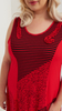 Elegant women's red tunic sleeveless