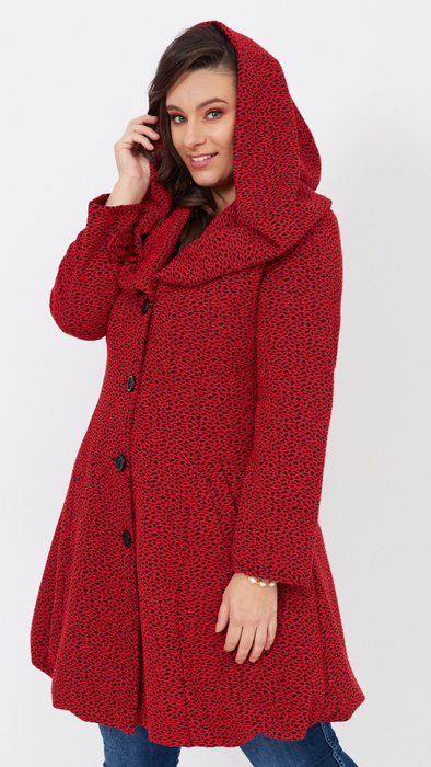 Women's winter autumn elegant coat with a hood