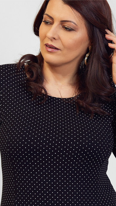 Czarna sukienka damska elegancka letnia maczek