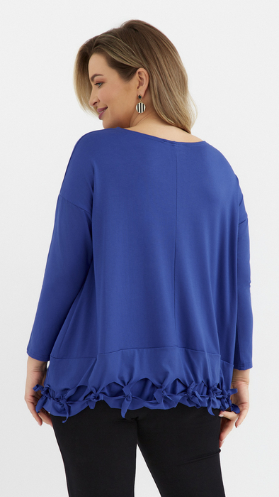 Cornflower women's loose, elegant blouse with an application
