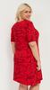 Red spring dress midi pattern
