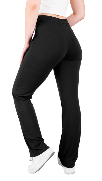 Schwarze Damenhose in großen Größen aus dickem Strick