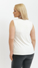 Elegant women's white sleeveless blouse