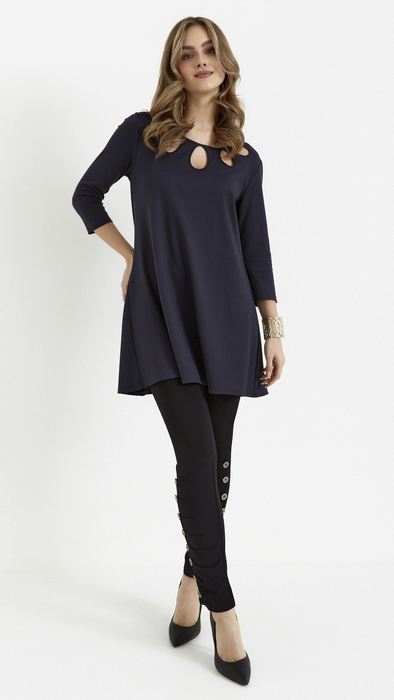 Elegante dunkelblaue Tunika für Damen