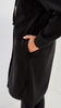 Black women's coat with hood for spring and autumn